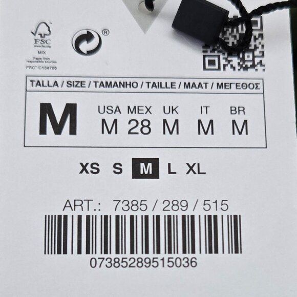 NWT Zara Kelly Green Wide Leg Pants Viscose Satin Feel Split Ankle Dressy M - Picture 5 of 7